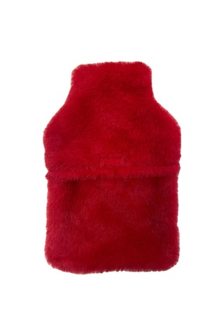 Sıcak Su Torbası Peluş Kalpli,kırmızı Termofor 27x17x2cm 1 Litre Kırmızı