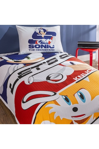 Taç Lisanslı Sonic Modern 3 Tek Kişilik Pamuk Pike Takımı 000000001000050132 Çok Renkli