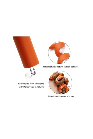 Samdoo Esnek Otomatik Kilitleme Spiral Spülen Saç Seti - Pembe: 40 Adet Saç Bücük + 2 Adet Çelik Iğne Tarak + 2 Adet Saç Klipsi