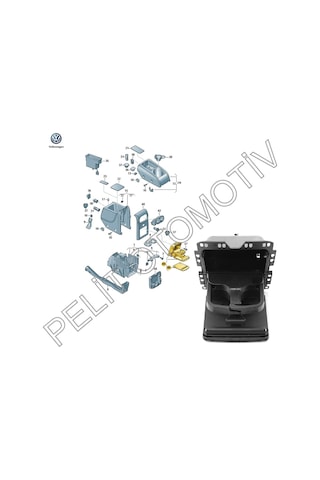 Golf Plus 2012-2014 Arka Konsol Bardaklık 7n0862533