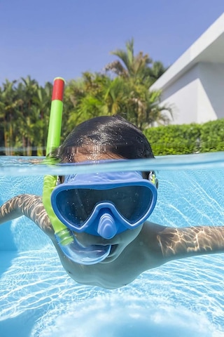 Çocuk 3+ Dalış Gözlük Maske Şnorkel Seti 01 Yeşil