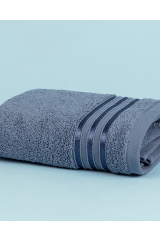 Madame Coco Maynor Bordürü Floşlu Yüz Havlusu Mavi