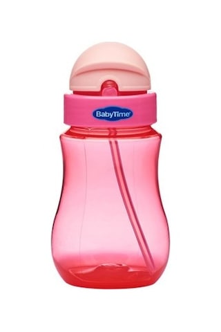 Babytime Bt500 Renkli Pipetli Bardak - Pembe
