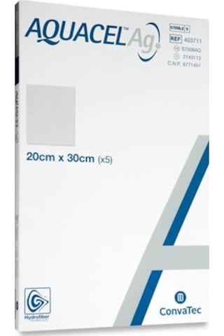 Convatec Aquacel Ag Alginate Gümüşlü Yara Örtüsü 20 x 30 CM