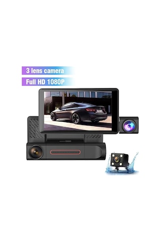 Navigold Ds-413 Full Hd 1080p Araç İçi Dvr Kamera 3 Kameralı