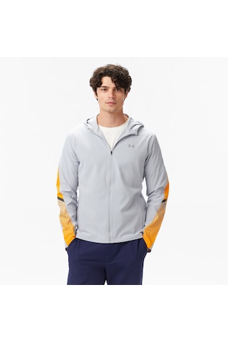 Under Armour Elociti Storm Hooded Erkek Gri Koşu Ceketi 6005900 Gri