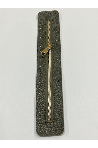 Karantuhafiye Derili Fermuar / Çanta Fermuarı / Kapak Fermuar 30 Cm Haki Haki