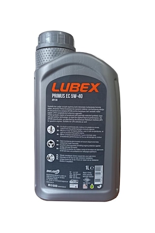 Lubex Primus Ec 5W-40 Tam Sentetik Motor Yağı 1 L