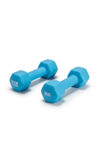 Xtr Fitness Vinyl Neoprene Dambıl 3 Kg X 2 Adet Mavi