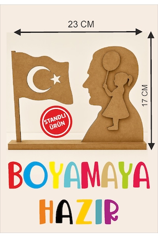 10 Kasım Atatürk Türk Bayrağı Ahşap Oyuncak Boyama Etkinlik Aktivite 10 Adet