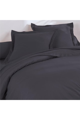 Maki Home Pamuklu Volanlı Koyu Gri 2 Adet 50x70 Yastık Kılıfı