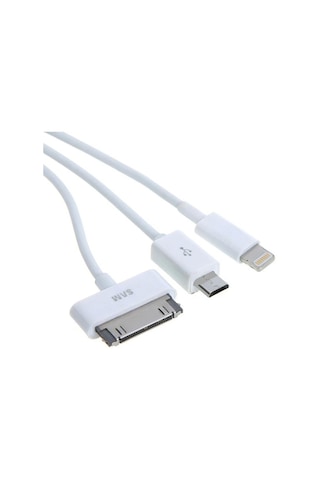 Codegen Apple Uyumlu iPhone 30 Pin / 8 Pin / Micro Usb 20 Cm Şarj Kablosu Cdg-cnv73