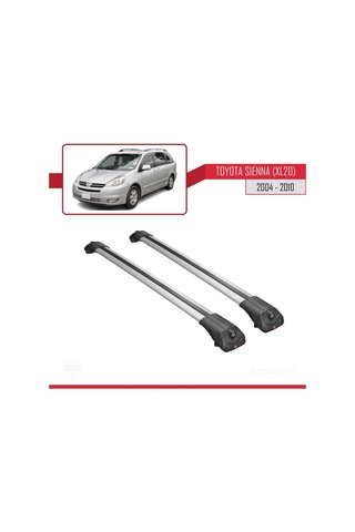 Toyota Sienna Xl20 2004-2010 Arası İle Uyumlu Ace-1 Ara Atkı Tavan Barı Gri