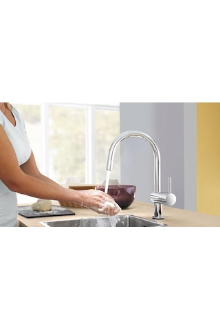Grohe Minta Tek Kumandalı Spiralli Eviye Bataryası 32918000