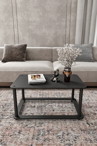 Hole Dikdörtgen Orta Sehpa Siyah Siyah