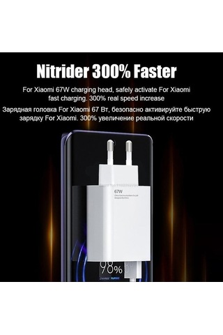 Supermarket1 67w Hızlı Şarj Cihazı, 1 Metre Eu Kabloyla Eu Charger 1m Cable