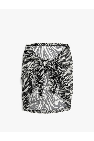 Koton Zebra Desenli Pareo Rahat Kesim Pk Siyah Beyaz 3sak50001bk