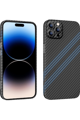 Hoco Apple Uyumlu iPhone 14 Pro 6.1 Kılıf Kevlar Texture Kamera Korumalı Tele