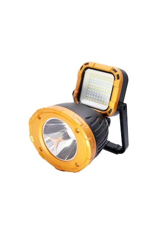 Usb Şarjlı Solar El Feneri Kamp Feneri Taşınabilir Fener 8411 Sarı