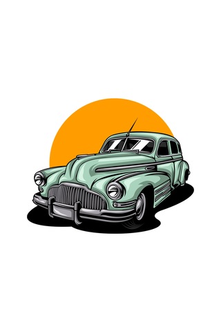 Paybuy Erkek Oversize Tişört Vintage Otomotiv Baskısı Retro Araba Desenl Beyaz