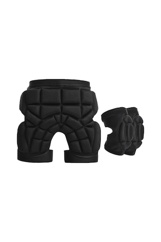 Suntek Dolgulu Şort Eva Çocuk Kalça Koruma Pedi Kayak Beden-s Siyah