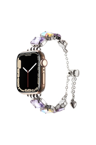 Apple Uyumlu Watch 40mm Zore Krd-115 Renkli Taş Tasarımlı Kordon