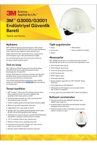 3m G3000 Baret Mavi