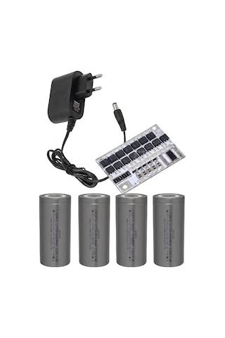 4 Adet Orion Lifepo4 Pil Ve 4s 80 Amper Bms. Ve 15v 1a Adaptör