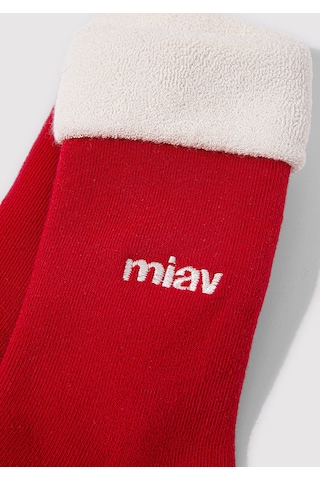 Mavi - Yılbaşı Temalı Miav Bot Çorabı 1913312-10076 Kırmızı