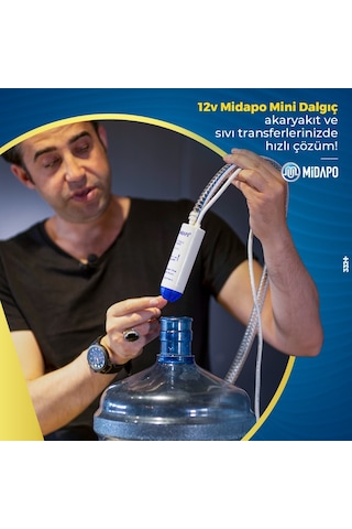 12 Volt Araba Çakmaklı Kucuk D.C Midapo Mini Dalgıc Pompa