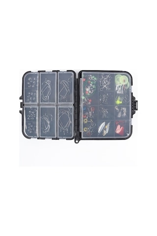 Novahub Balıkçılık Seti, Metal + Plastik, 310g, 12x9.5x3cm, 4x Kurşun Ağırlık, 10x Dönen Fırdöndü