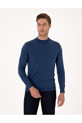 Pierre Cardin Erkek İndigo Melanj Kazak /triko 50314188-vr155 İndigo Melanj