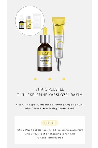 Missha Vita C Plus Correcting & Firming Ampoule Serum 40 ML + Vita C Plus Eraser Toning Cream 30 ML