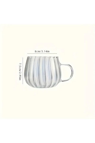 Mithra Life 2 Adet Ateşe Dayanıklı 400 Ml Çizgili Borosilikat Cam Kupa Bardak Mıt1100 Sku: Smg8690010570901 Acı Kahve