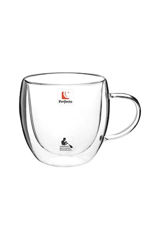 Perfecto Lınea Çift Tabanlı Cam Kahve Ve Çay Kupası 250 Ml 197210973 Beyaz