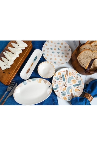 Heda Porselen Başak 16 Parça Kahvaltı Takımı 6 Kişilik