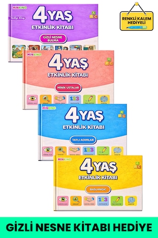 4 Yaş Etkinlik Seti 4 Kitap Bir Arada