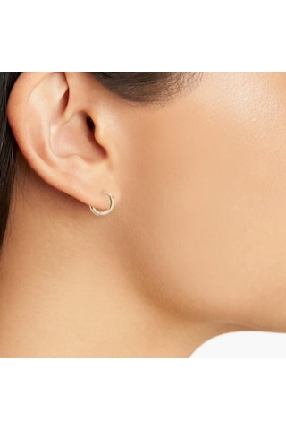 8 Mm Cerrahi Çelik Halka Küpe Gümüş Renkli Gri