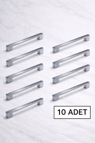 Çift Delikli Krom 160-192mm Metal Köprü Kale Kulp, Lüks Mutfak Mobilya Dolap Çekmece Kulpu 10 Adet Metalik Metalik Çift Delikli Krom 160-192mm Metal Köprü Kale Kulp, Lüks Mutfak Mobilya Dolap Çekmece Kulpu 10 Adet Metalik Metalik