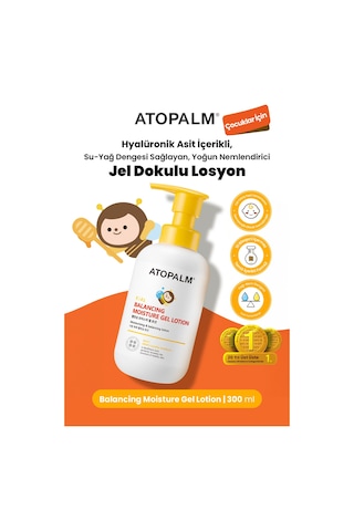 Çocuklar İçin Su-yağ Dengesi Sunan Nemlendirici Jellosyon Atopalm Balancing Moisture Gel Lotion Kids