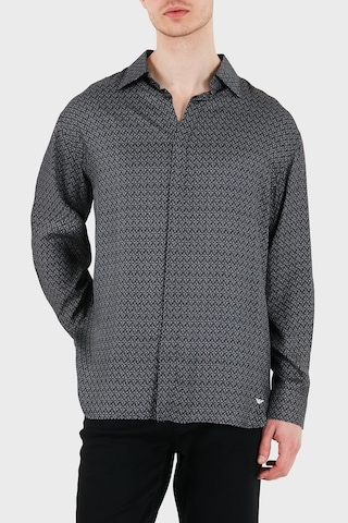 Emporio Armani Desenli Relaxed Fit Uzun Kollu Gömlek Erkek Gömlek Em005762 Af13285 Fc318 Siyah SİYAH
