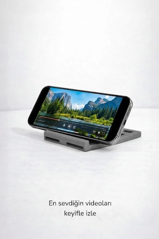 Katlanabilir Masaüstü Telefon Ve Tablet Standı Gri Renk