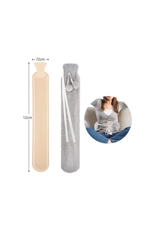 Suofeng Yumuşak Kılıflı 2l Büyük Kapasiteli Sıcak Su Torbası - Bel, Omuz Ağrıları Ve Soğuk Terapi İçin 112 Karakter Siyah