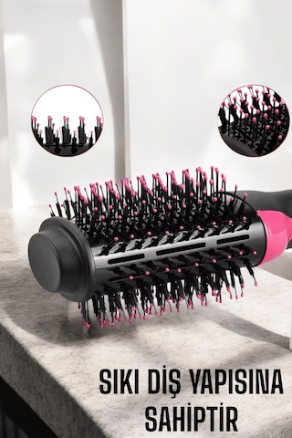 1200 Watt Gücünde, Negatif İyon Teknolojili, 3 Isı Kademeli Fön Tarağı