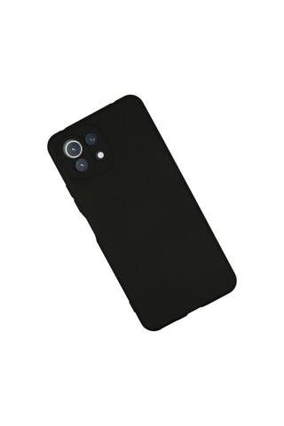 Mi 11 Lite Kılıf Nano İçi Kadife Silikon - Siyah Çok Renkli