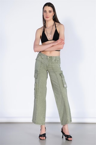 Bpf Normal Bel Wide Leg Kargo Pantolon-haki Haki