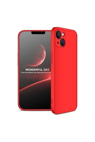 Apple Uyumlu iPhone 13 Mini Kılıf Zore Ays Kapak Kırmızı
