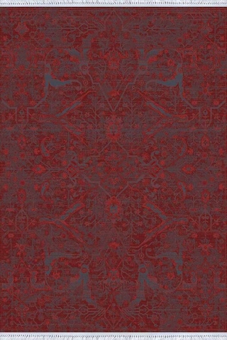 Bordo Yöresel Dokuma Pamuk Tabanlı Kaymaz Kilim Klm358n11