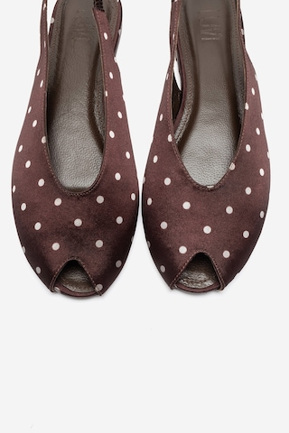 Luvi Shoes Serına Kahverengi Beyaz Puantiyeli Kadın Sandalet