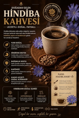 Hindiba Kahvesi Cam Kavanoz 4x100g Öğütülmüş Kahve 400g